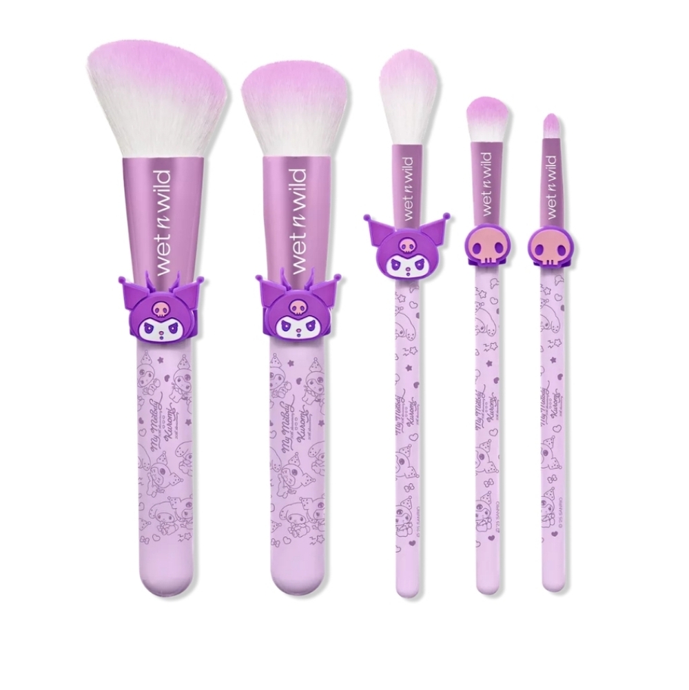 Kuromi Anniversary 5-Piece Makeup Brush Set 🆕